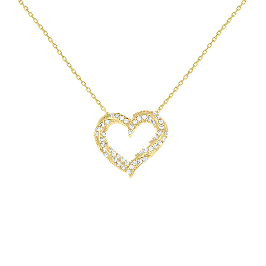 10Kt Gold Cz Necklace 18" (16"+2")