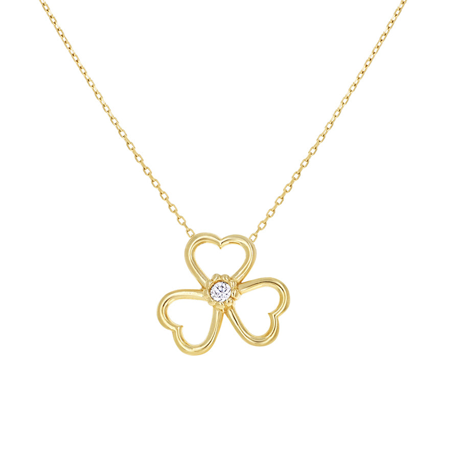 10Kt Gold Cz Necklace 18" (16"+2")