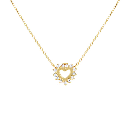 10Kt Gold Cz Necklace 18" (16"+2")