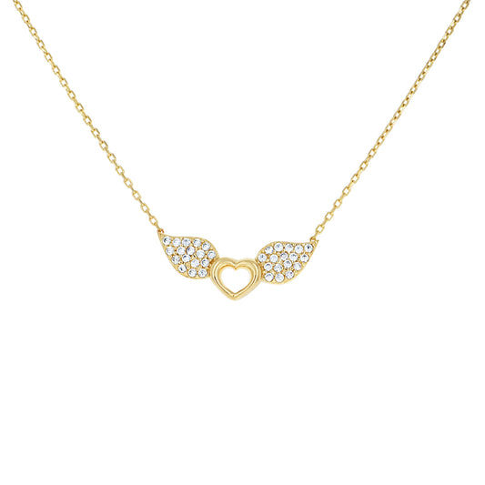 10Kt Gold Cz Necklace 18" (16"+2")