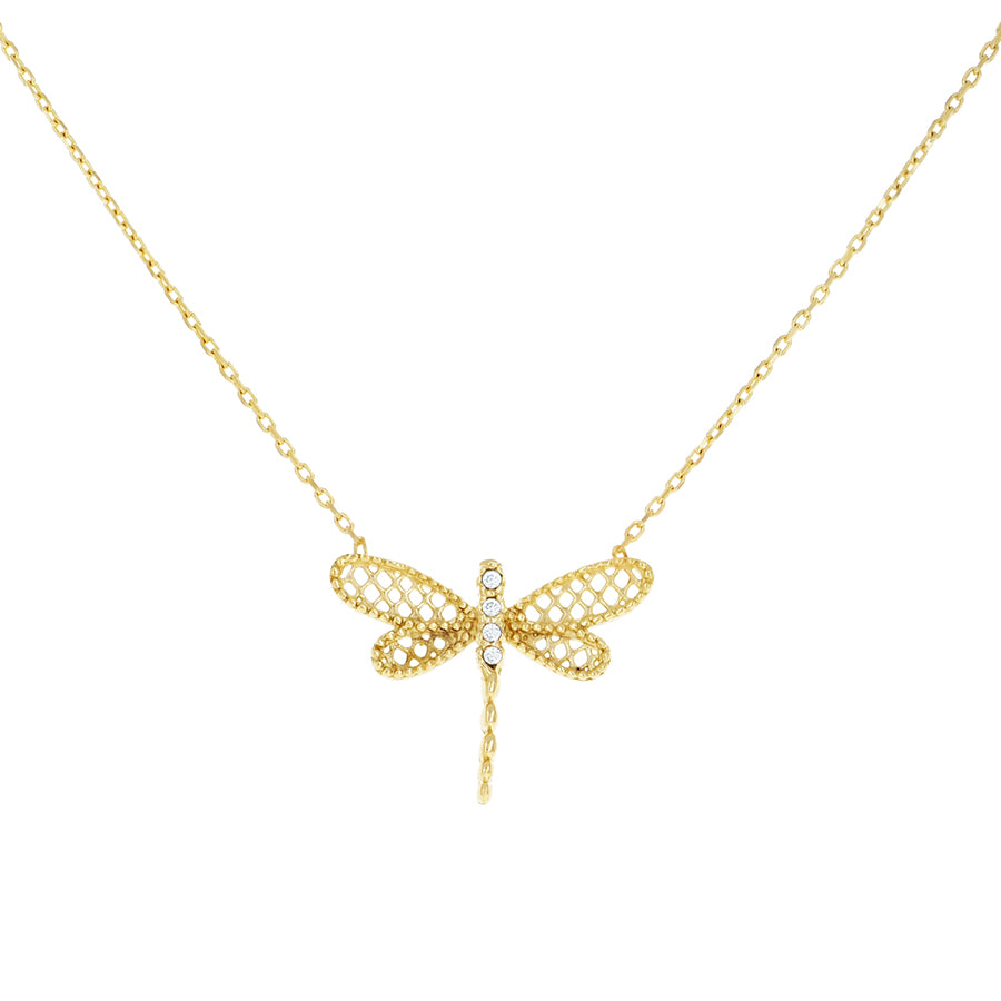 10Kt Gold Cz Necklace 18" (16"+2")
