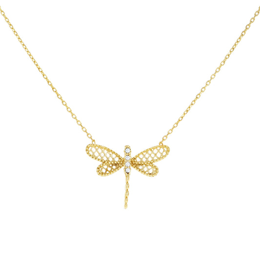10Kt Gold Cz Necklace 18" (16"+2")