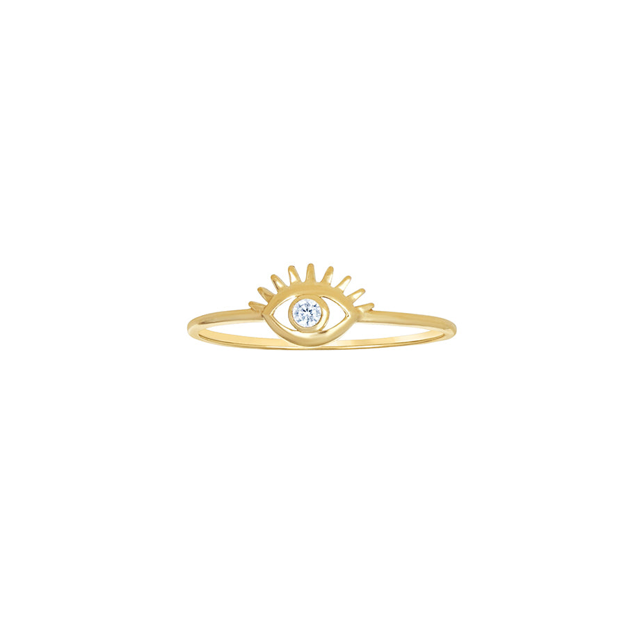 10Kt Gold Cz Ring 7"