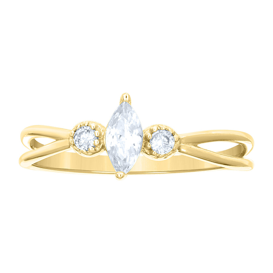 10Kt Gold Turkish Cz  Ring