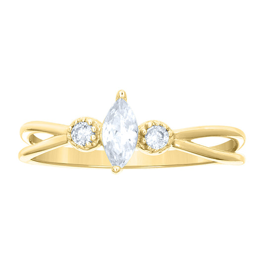 10Kt Gold Turkish Cz  Ring