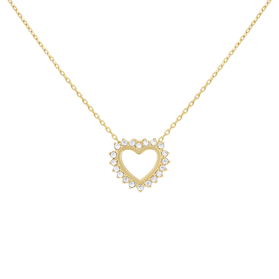 14Kt Gold Cz Necklace 18" (16"+2")