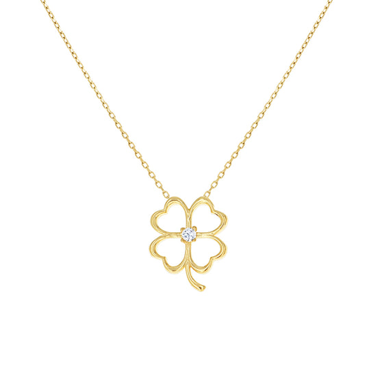 14Kt Gold Cz Necklace 18" (16"+2")