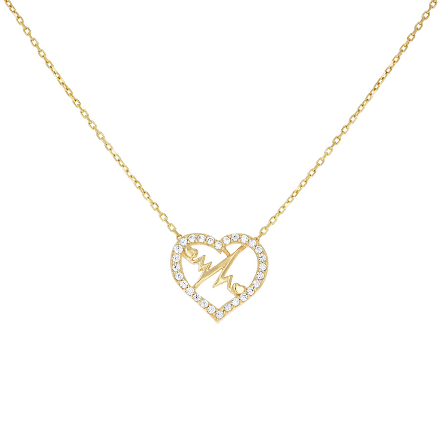 14Kt Gold Cz Necklace 18" (16"+2")