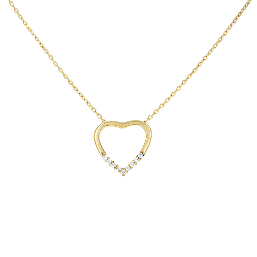 14Kt Gold Cz Necklace 18" (16"+2")