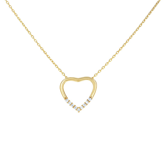 14Kt Gold Cz Necklace 18" (16"+2")