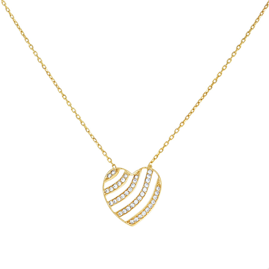 14Kt Gold Cz Necklace 18" (16"+2")