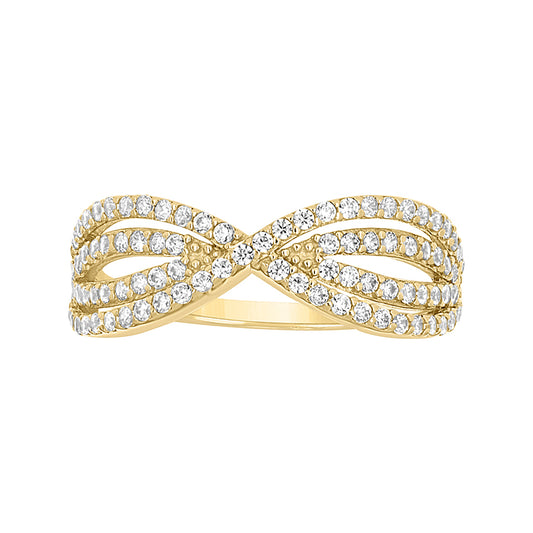 14Kt Gold Cz Ring S7