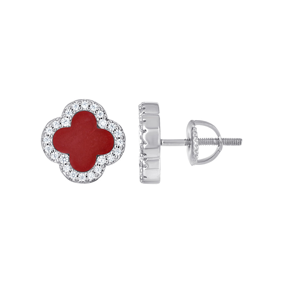 925 Sterling Silver Cz Earring 10mm