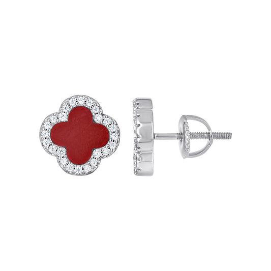 925 Sterling Silver Cz Earring 10mm