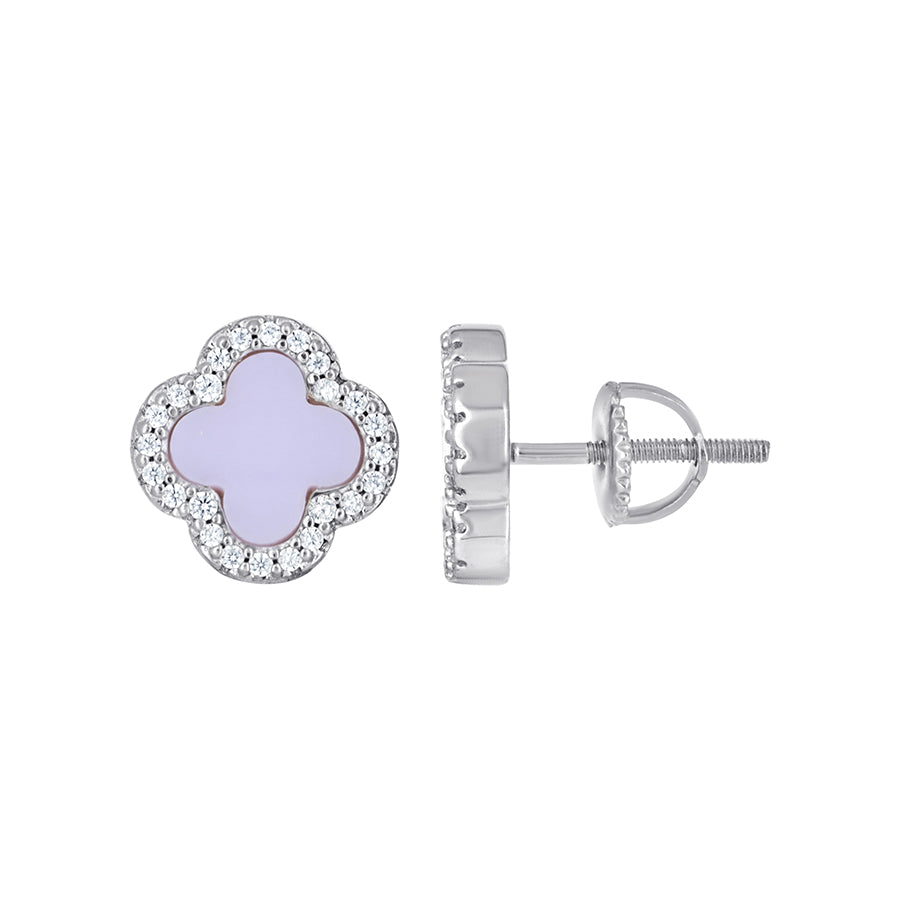 925 Sterling Silver Cz Earring 10mm