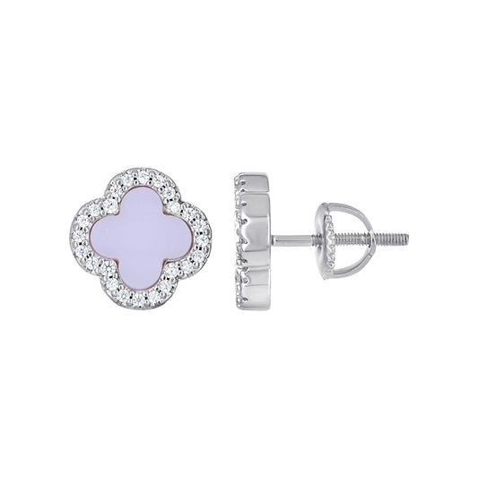 925 Sterling Silver Cz Earring 10mm