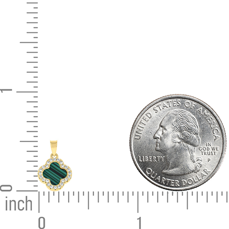 925 Sterling Silver Cz Pendant 13mm