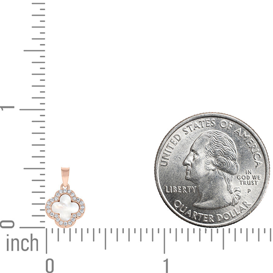 925 Sterling Silver Cz Pendant 13mm