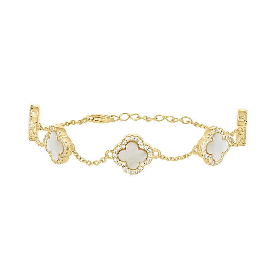 925 Sterling Silver Cz Bracelet 8" (7"+1")