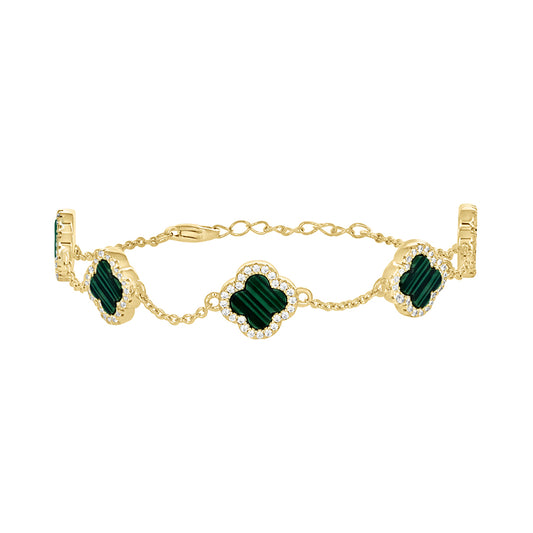 925 Sterling Silver Cz Bracelet 8" (7"+1")