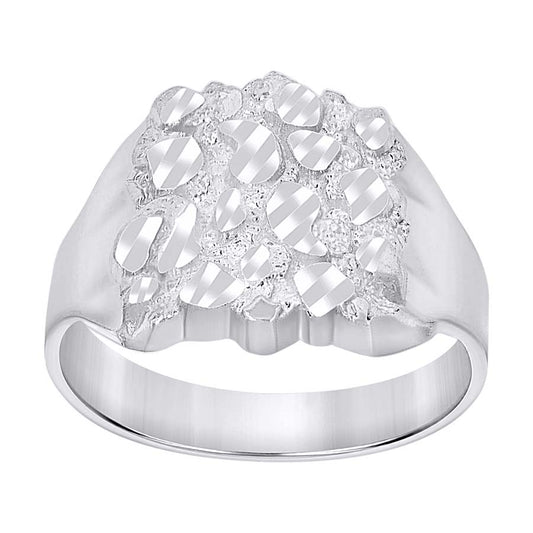 925 Sterling Silver Nugget Ring