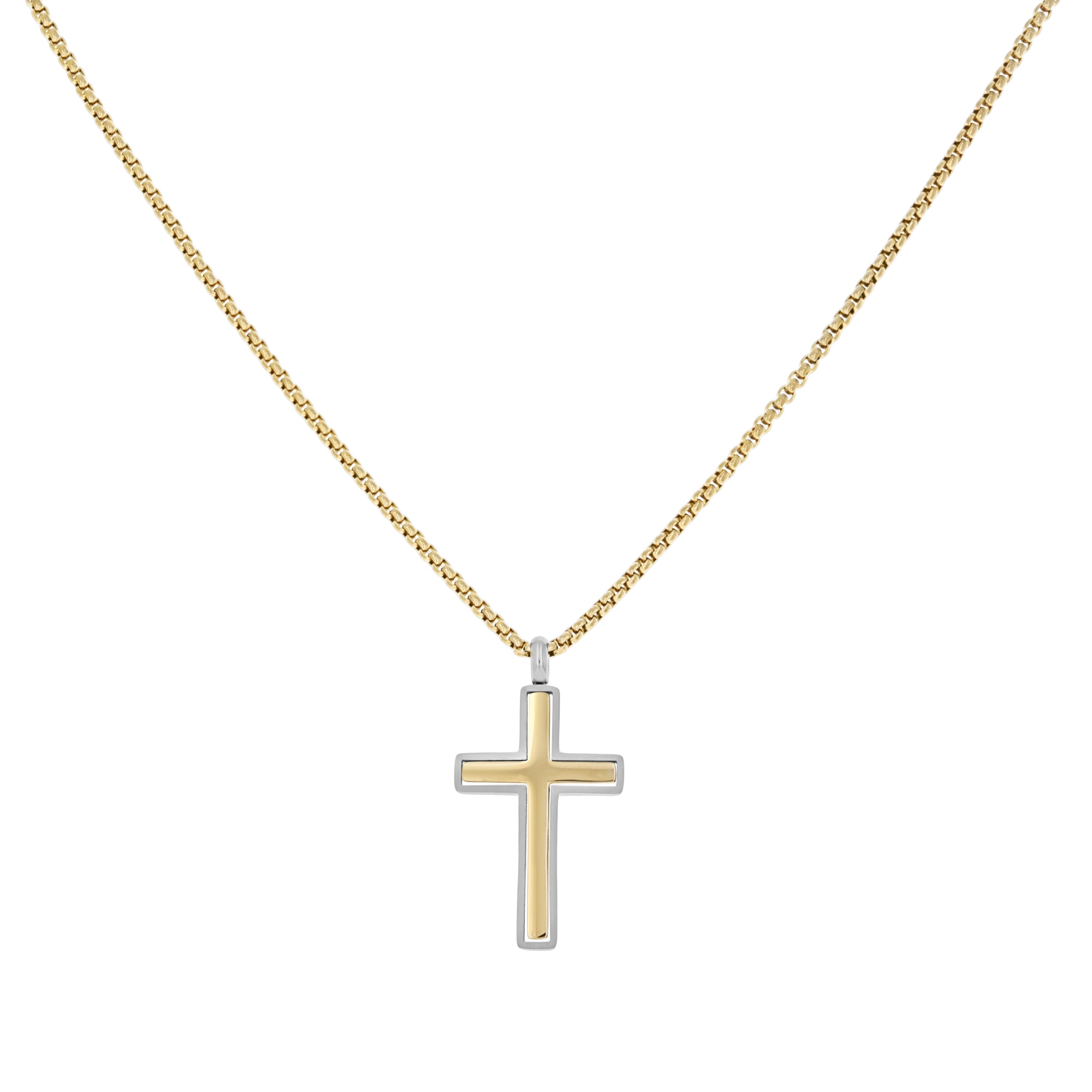 Stainless Steel Pendant With Chain Necklace 20"