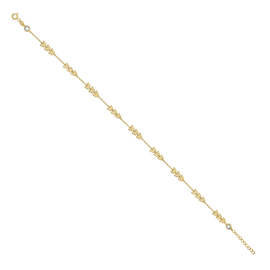 14Kt Gold Anklet 10" (9"+1")