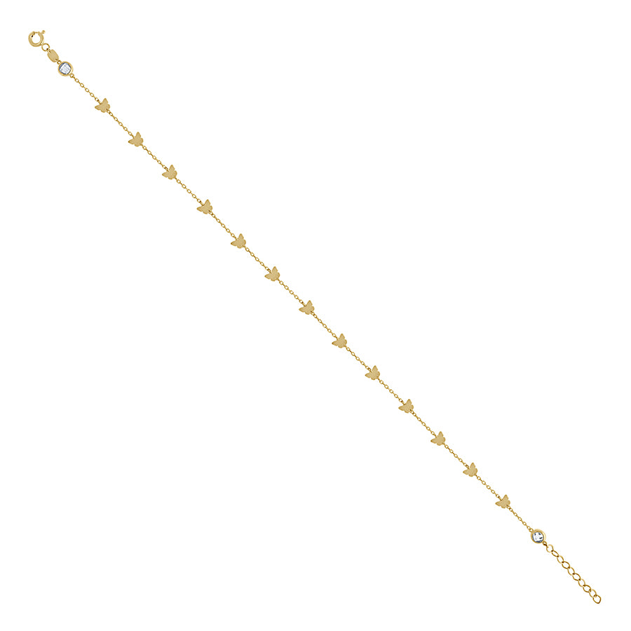 14Kt Gold Anklet 10" (9"+1")