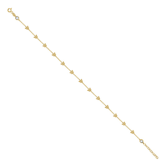 14Kt Gold Anklet 10" (9"+1")