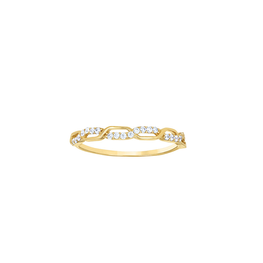 14Kt Gold Cz Ring S-7