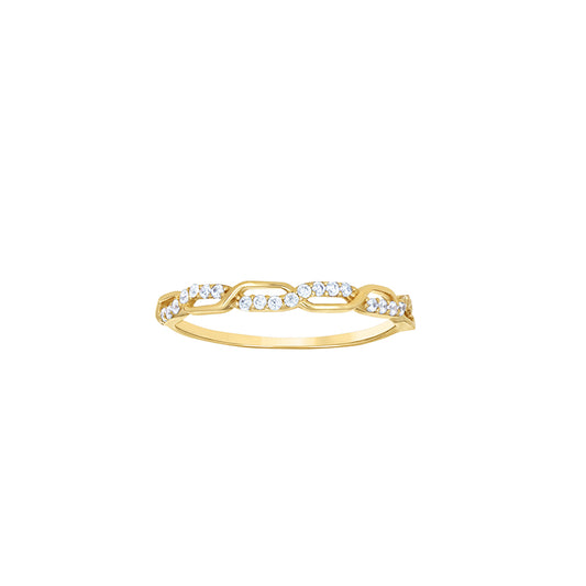 14Kt Gold Cz Ring S-7