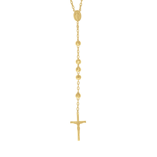 925 Sterling Silver Rosary Yellow 7mm
