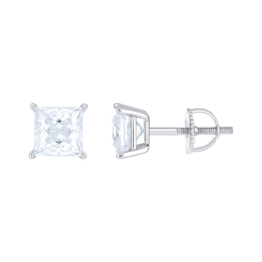 925 Sterling Silver Moissanite Stud Earrings