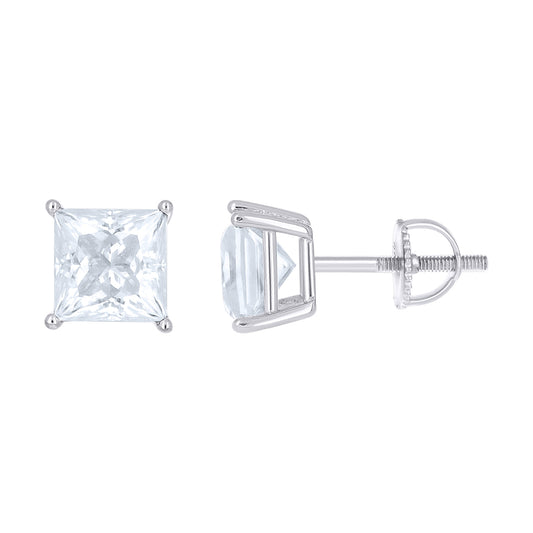 925 Sterling Silver Moissanite Stud Earrings