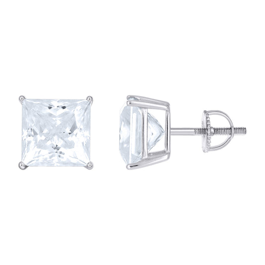 925 Sterling Silver Moissanite Stud Earrings