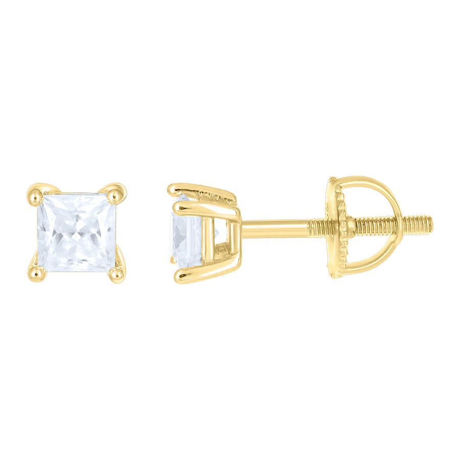 925 Sterling Silver Moissanite Stud Earrings