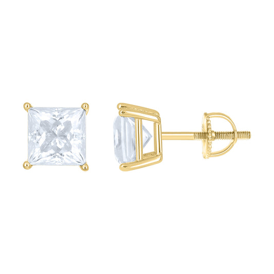 925 Sterling Silver Moissanite Stud Earrings