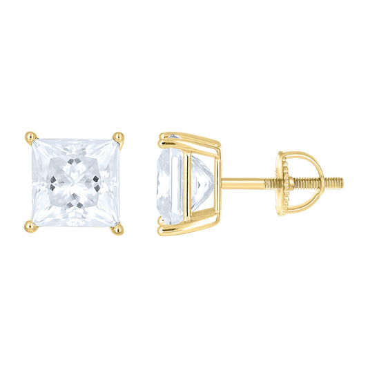 925 Sterling Silver Moissanite Stud Earrings