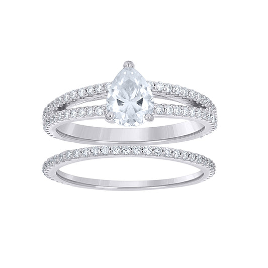 925 Sterling Silver Cz Ring S5-S10
