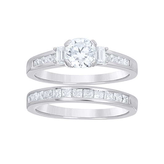 925 Sterling Silver Cz Ring S5-S10