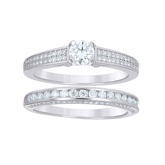 925 Sterling Silver Cz Ring S5-S10