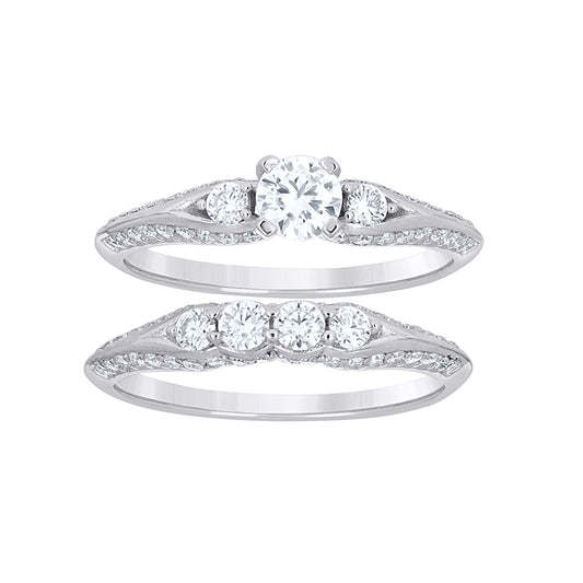 925 Sterling Silver Cz Ring S5-S10