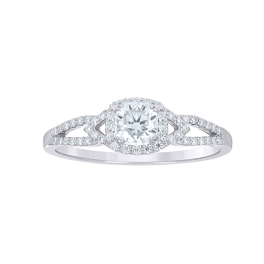 925 Sterling Silver Cz Ring S5-S10