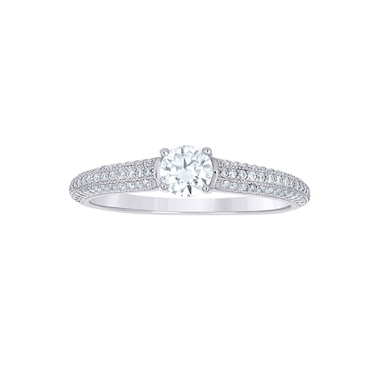 925 Sterling Silver Cz Ring S5-S10