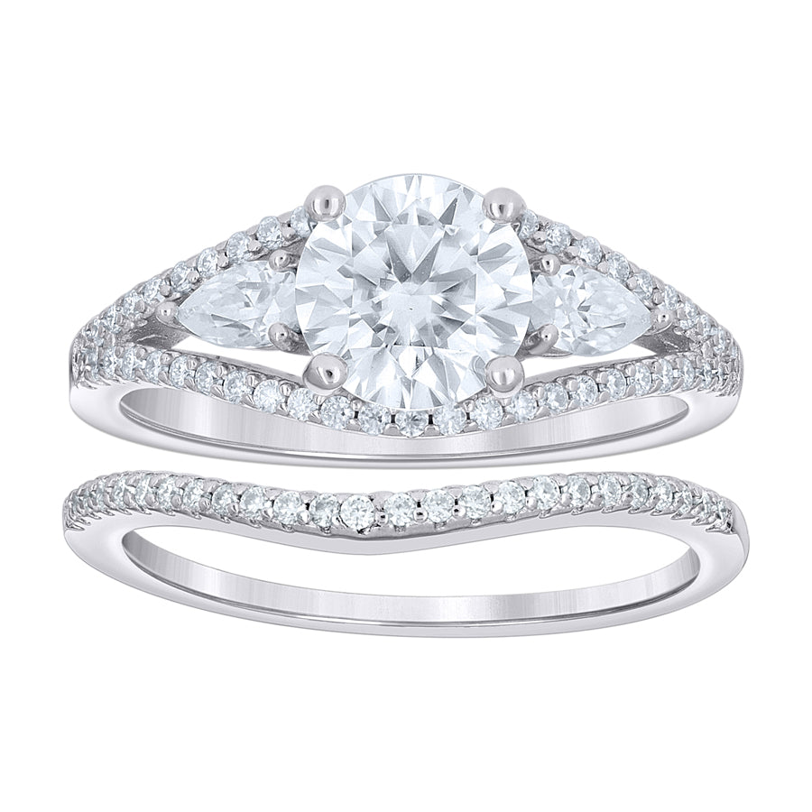925 Sterling Silver Moissanite Ring