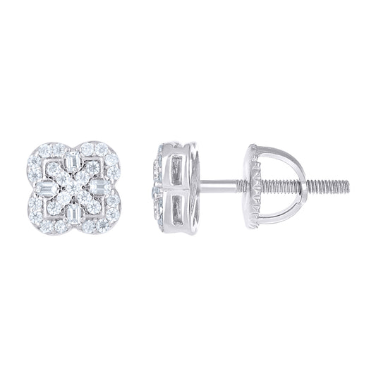 925 Sterling Silver Moissanite Stud Earrings