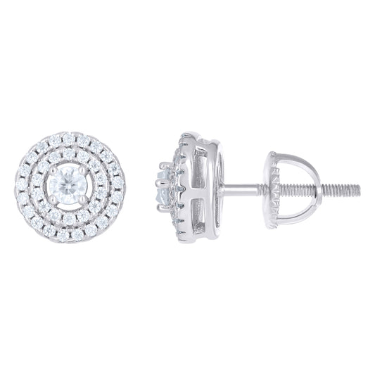 925 Sterling Silver Moissanite Stud Earrings