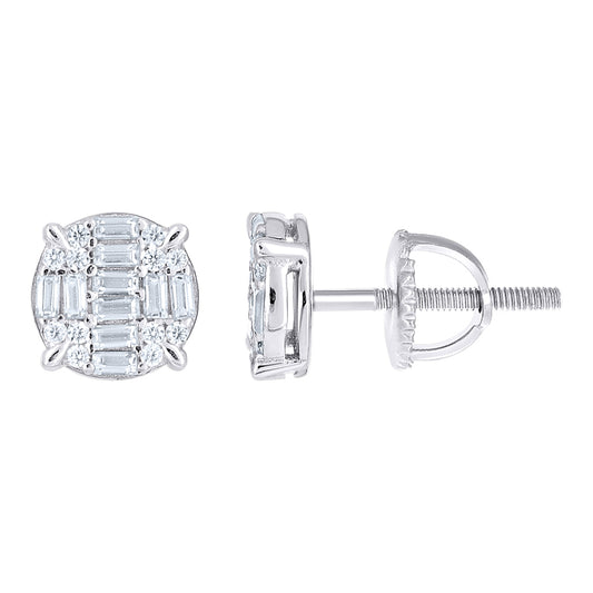 925 Sterling Silver Moissanite Stud Earrings