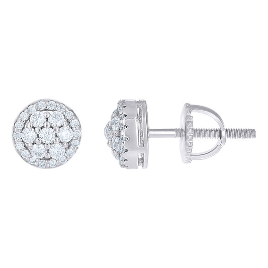 925 Sterling Silver Moissanite Stud Earrings