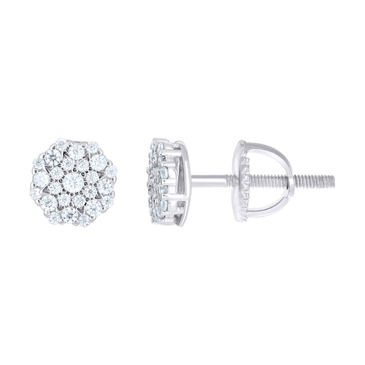925 Sterling Silver Moissanite Stud Earrings